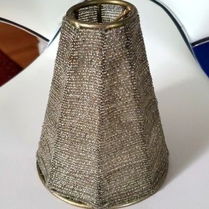 Brass beaded lamp shade